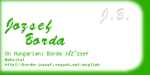 jozsef borda business card